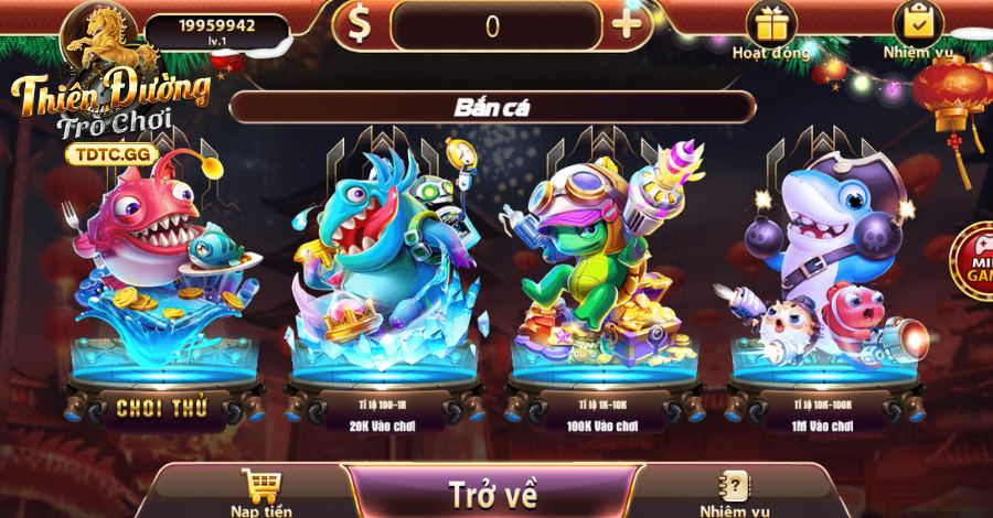 Đa dạng bàn chơi cho bet thủ lựa chọn