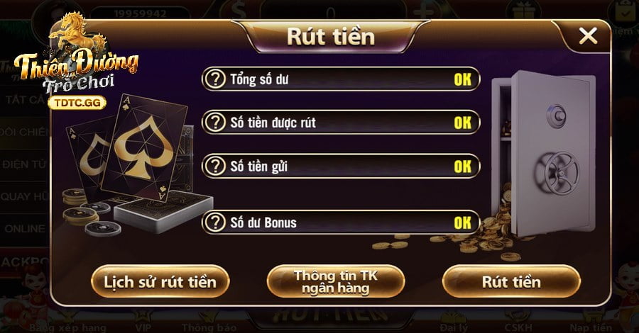 Rút thưởng về tài khoản tại TDTC có nhiều ưu điểm nổi trội